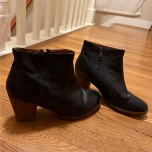 Black Leather Ankle Boots